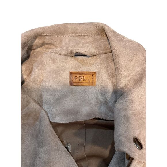 Anthropologie POL vegan suede jacket Moto style Sz L - Picture 4 of 5